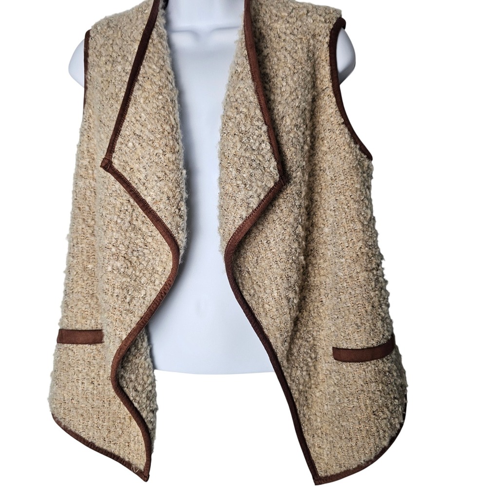 Red Camel Girls L Women S Waterfall Drape Boucle Vest Boho Western Equestrian